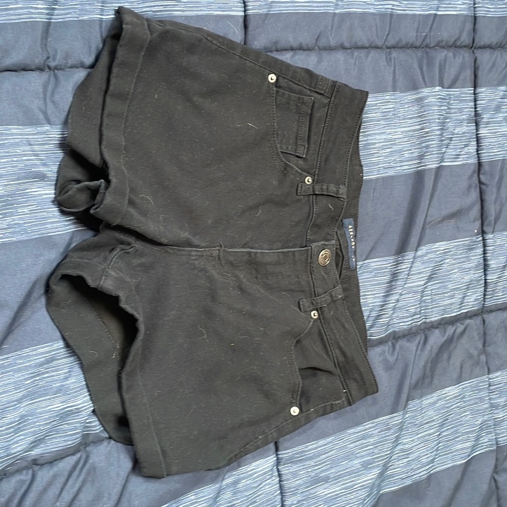 Aeropostale black high rise midi shorts
